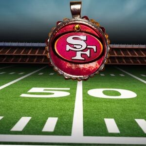 San Francisco Hand Designed Pendant Necklace-Silver Tone